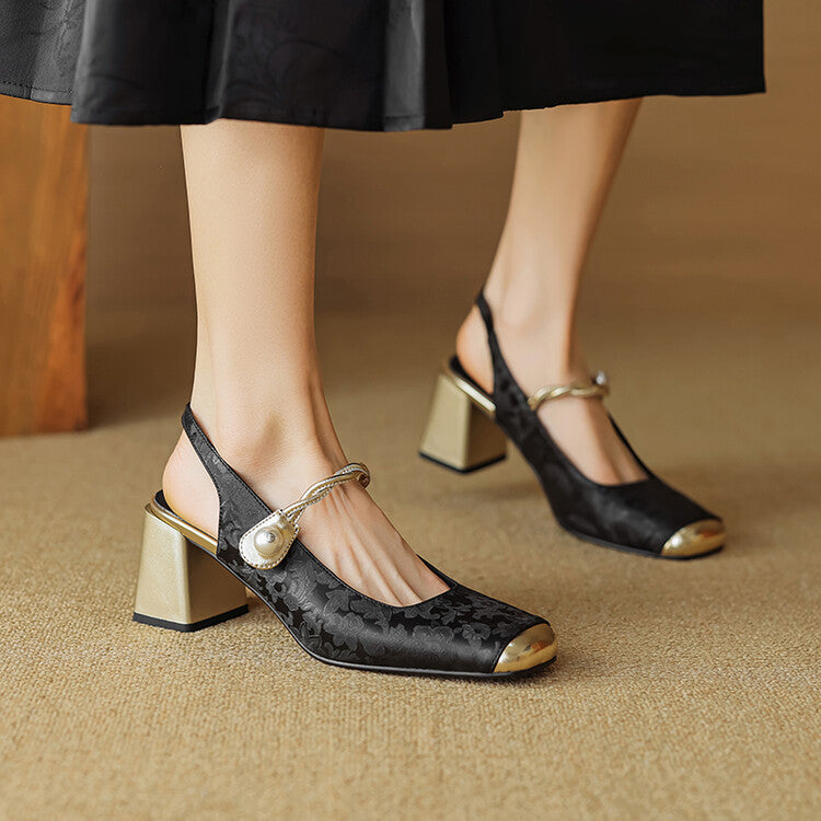 Anna-Berg | Slingback Heels in Leather