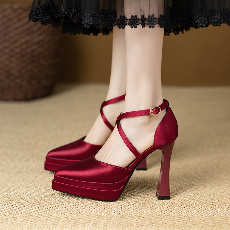 Anna-Berg | Elegant Pointed Toe Heels in Leather