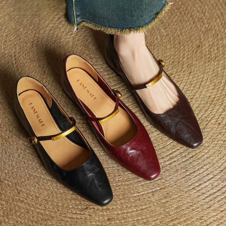 Anna-Berg | Merlot Leather Pumps