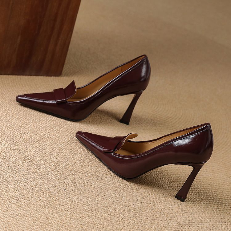 Anna-Berg | Elegant Pointed Toe Leather Heels
