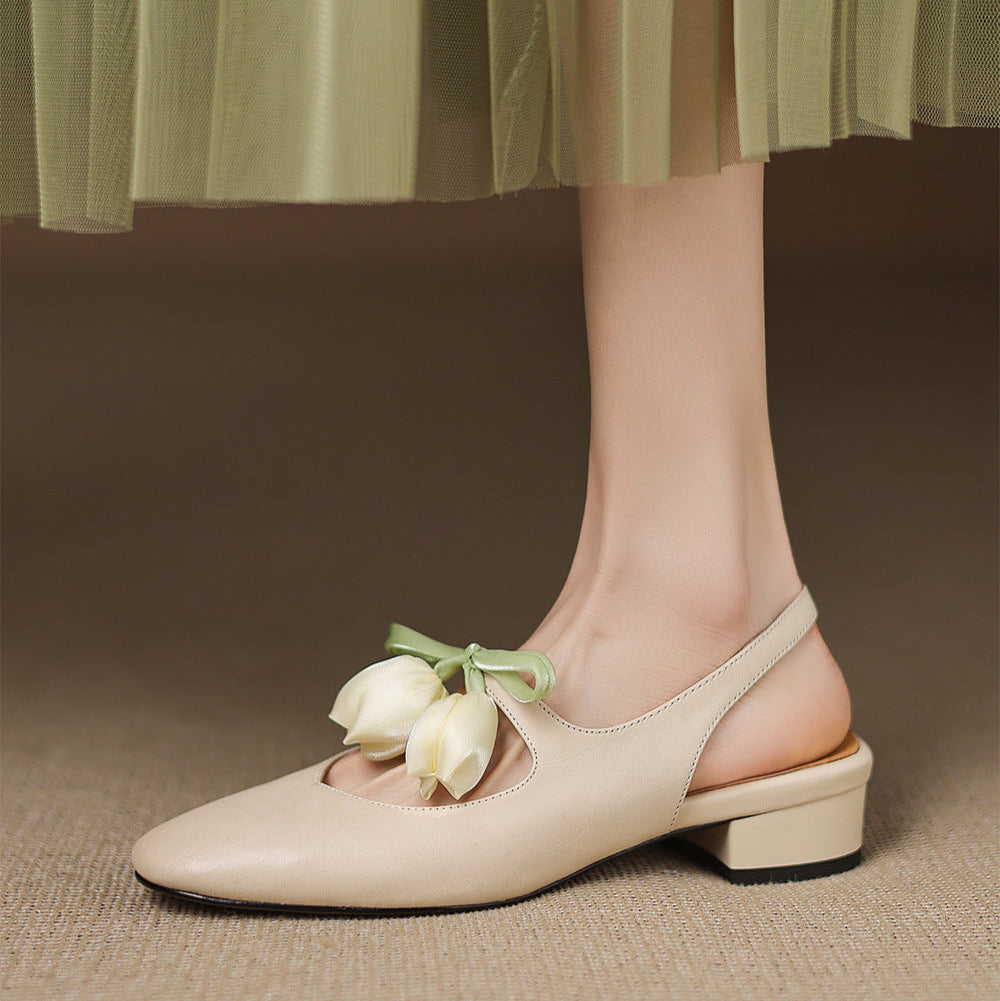Anna-Berg | Leather Slingback Heels