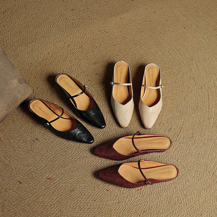 Anna-Berg | Mules + Genuine Leather
