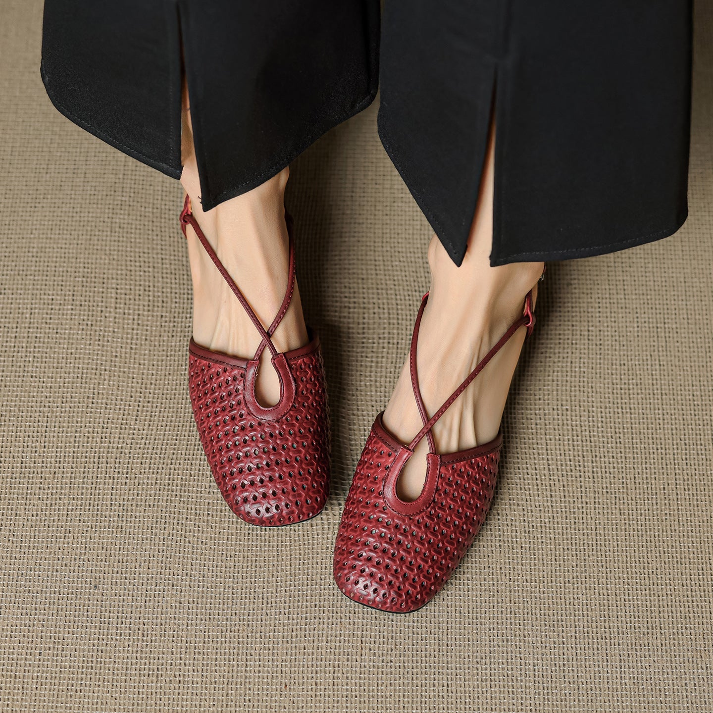 Anna-Berg | Genuine Leather Slingback Heels