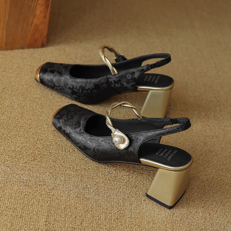 Anna-Berg | Slingback Heels in Leather