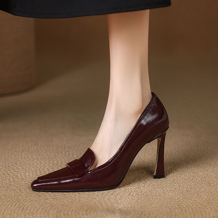 Anna-Berg | Elegant Pointed Toe Leather Heels