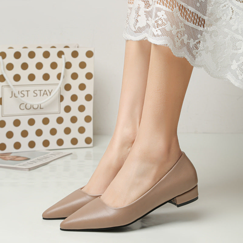 Anna-Berg | Elegant Pointed Toe Leather Pumps