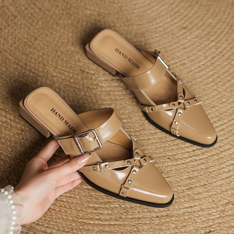 Anna-Berg | Leather Slingback Heels