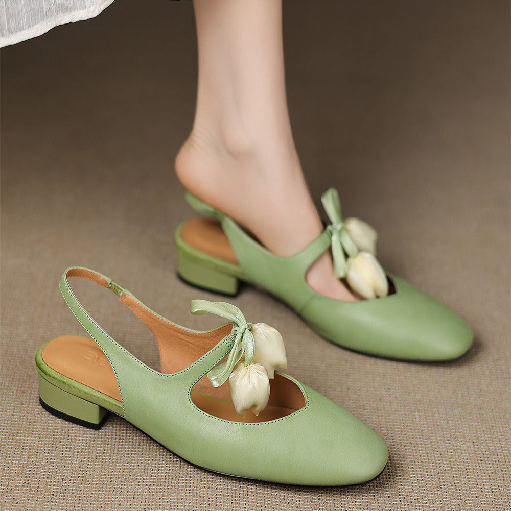 Anna-Berg | Leather Slingback Heels