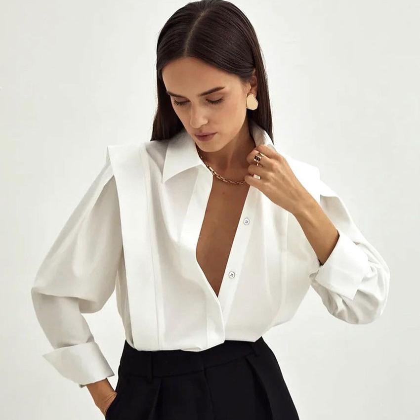 Anna-Berg | Tailored Button-Up Organic Cotton Blouse