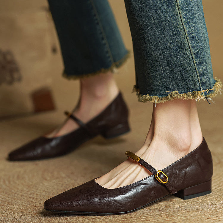 Anna-Berg | Merlot Leather Pumps
