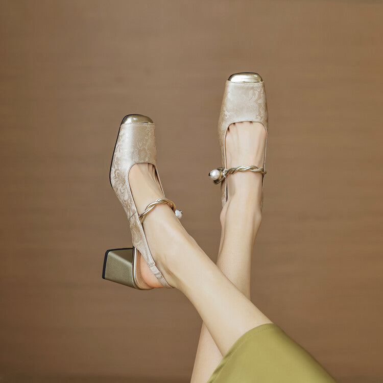 Anna-Berg | Slingback Heels in Leather