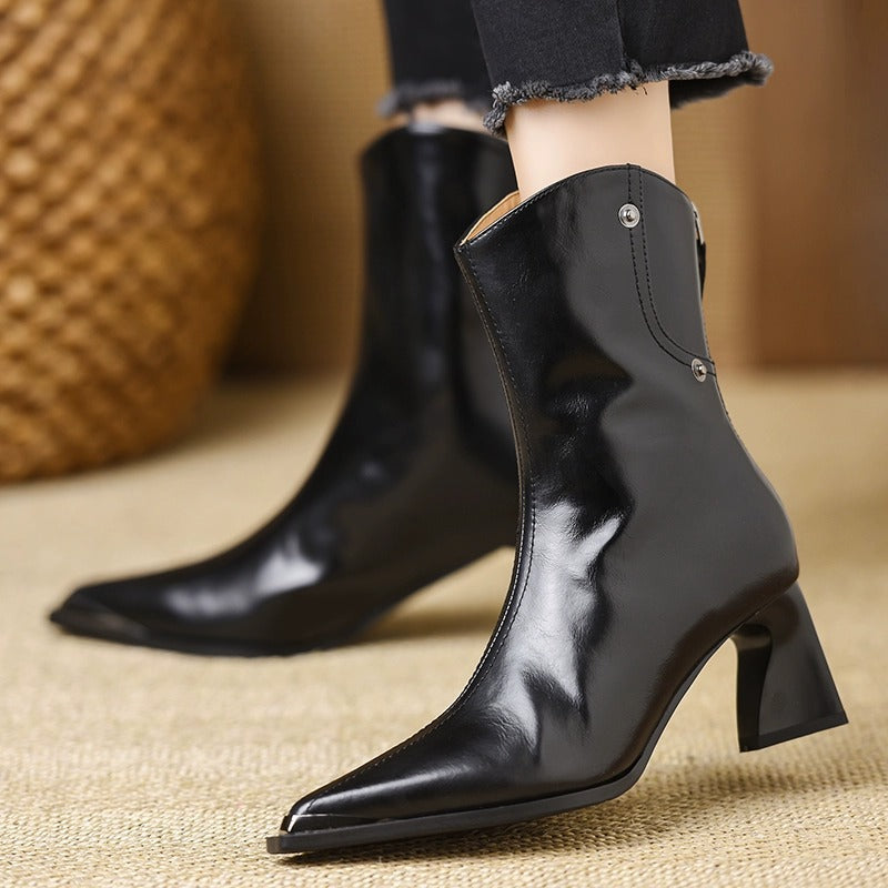Anna-Berg | Classic Leather Ankle Boots