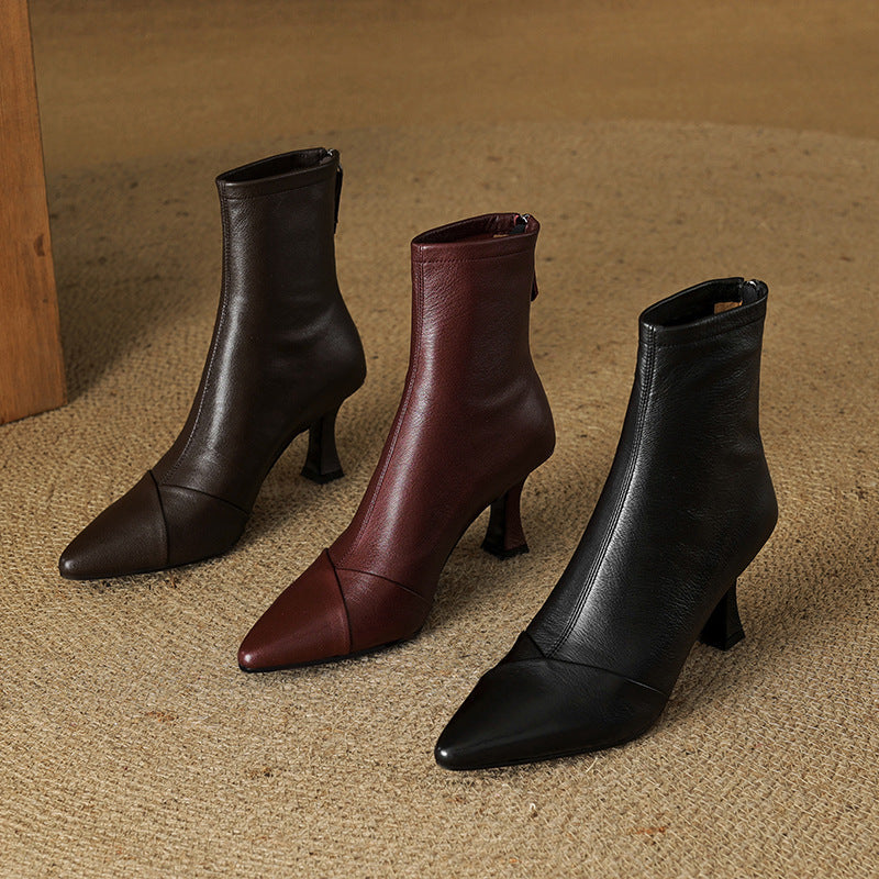 Anna-Berg | Black Leather Ankle Boots