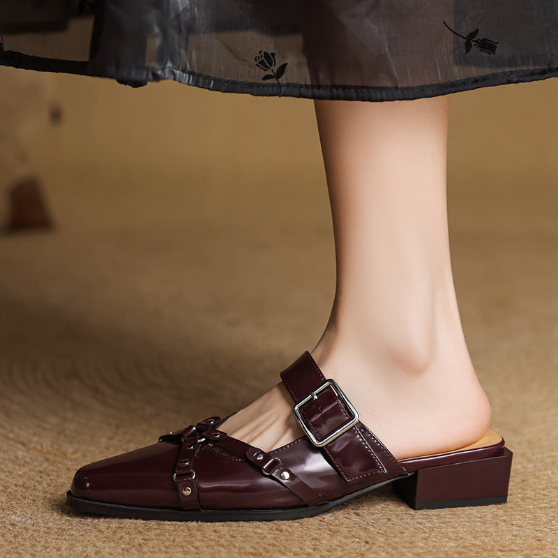 Anna-Berg | Leather Slingback Heels