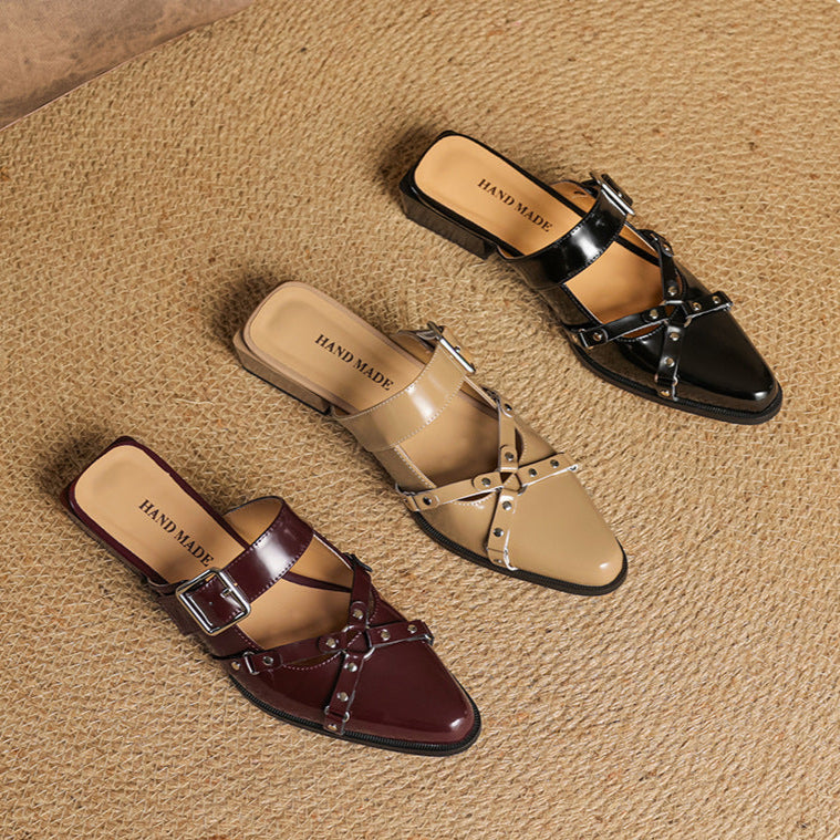Anna-Berg | Leather Slingback Heels