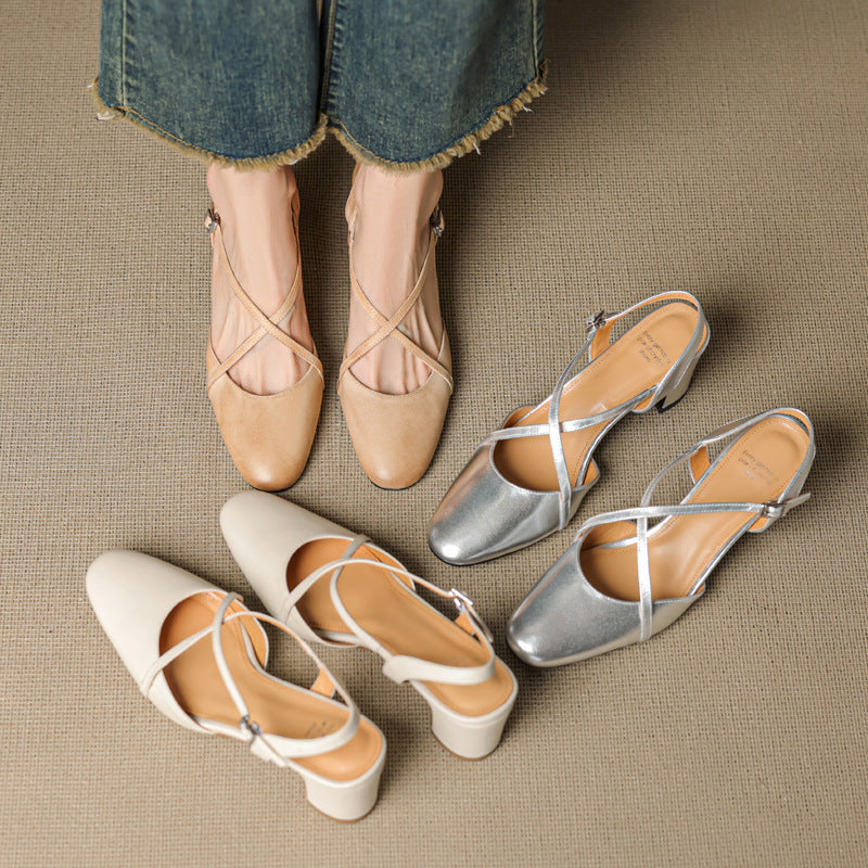 Anna-Berg | Leather Slingback Heels