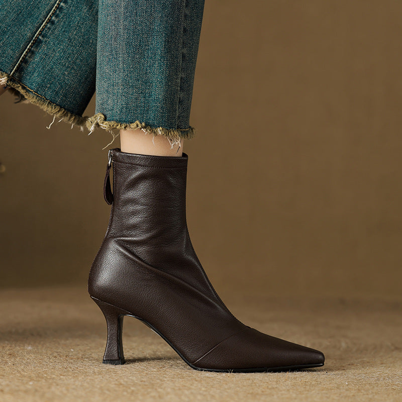 Anna-Berg | Black Leather Ankle Boots