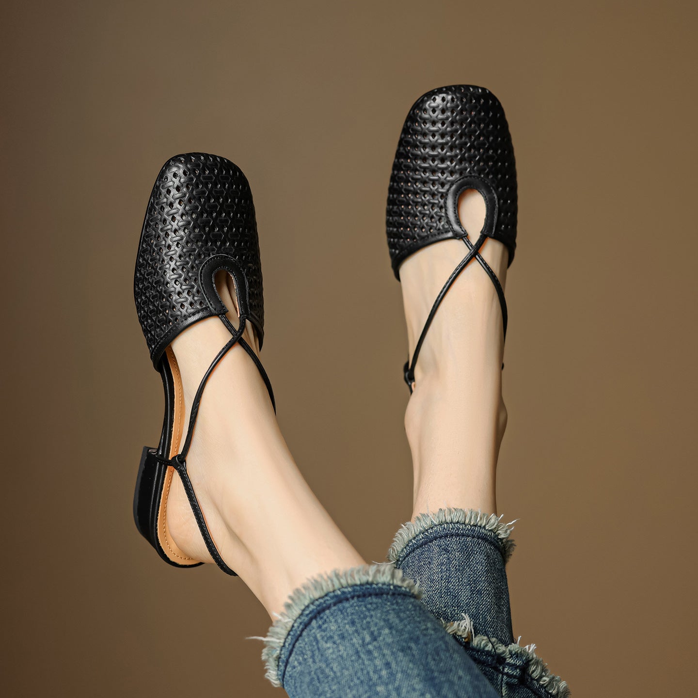 Anna-Berg | Genuine Leather Slingback Heels