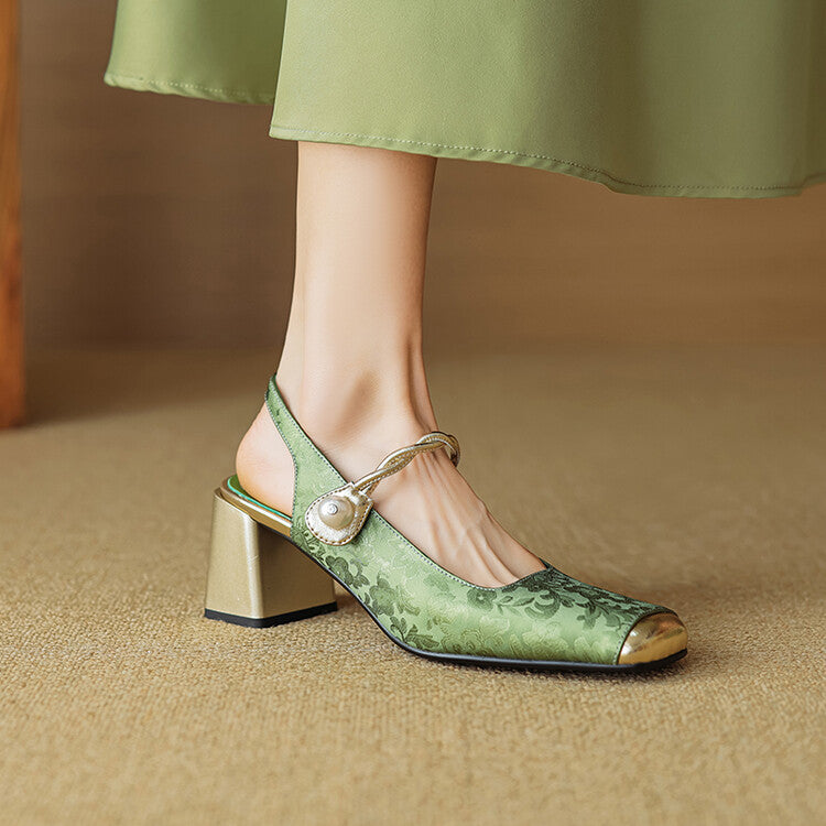 Anna-Berg | Slingback Heels in Leather