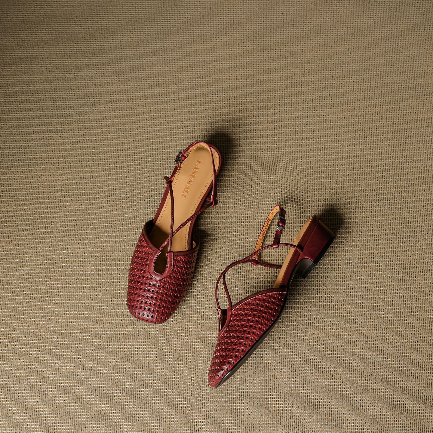 Anna-Berg | Genuine Leather Slingback Heels