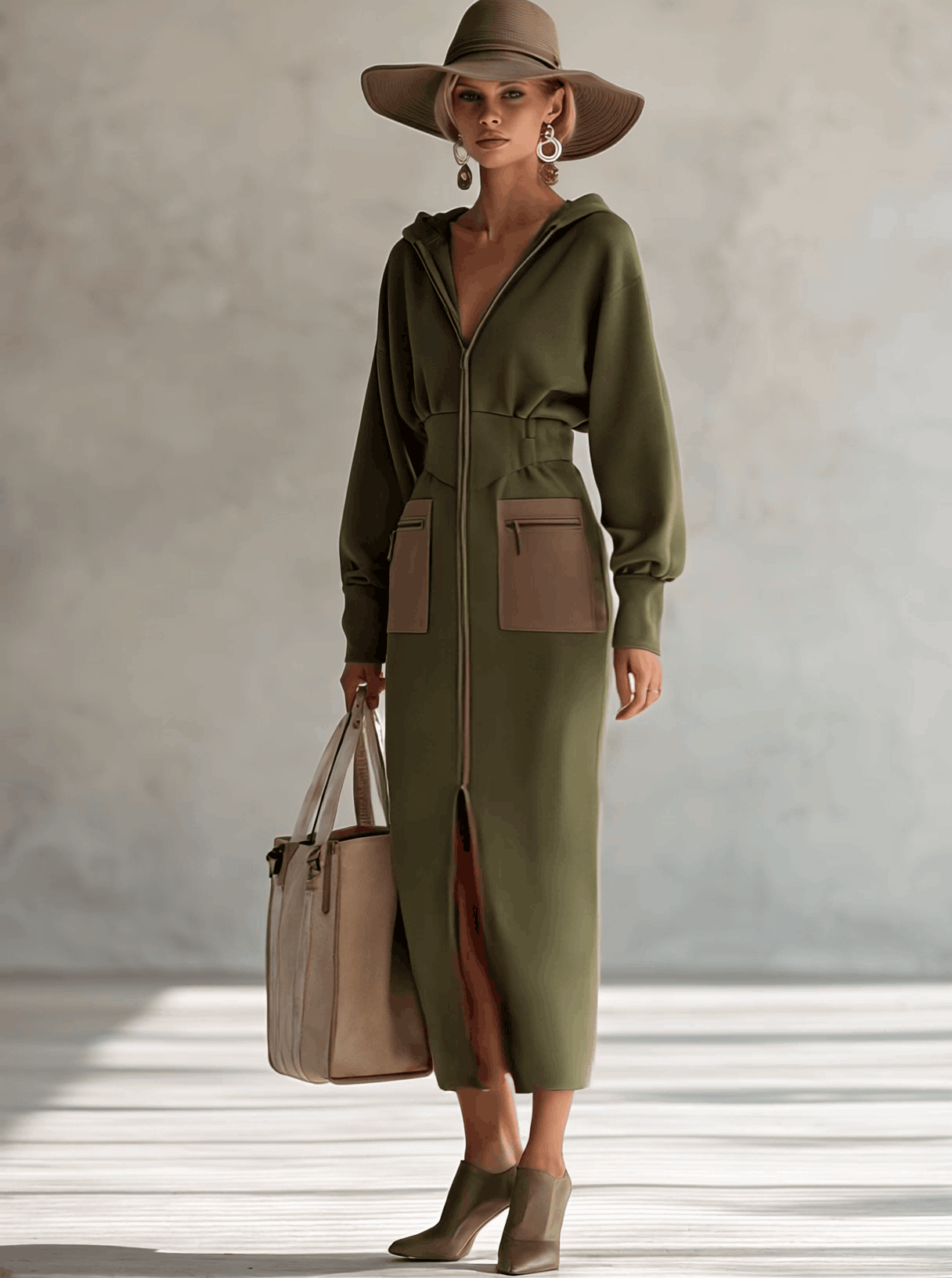 Anna-Berg | Green Long Sleeve Evening Dress