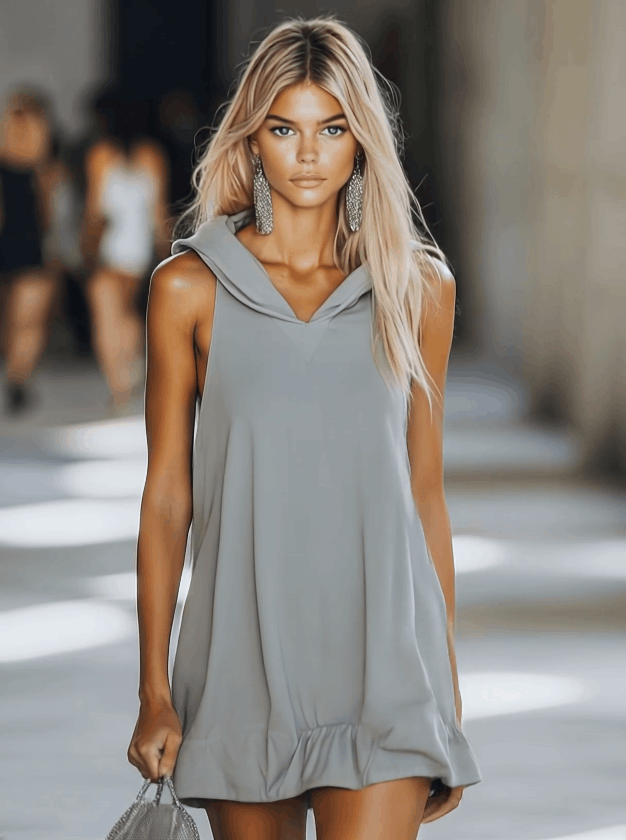 Anna-Berg | Grey Sleeveless Casual Dress