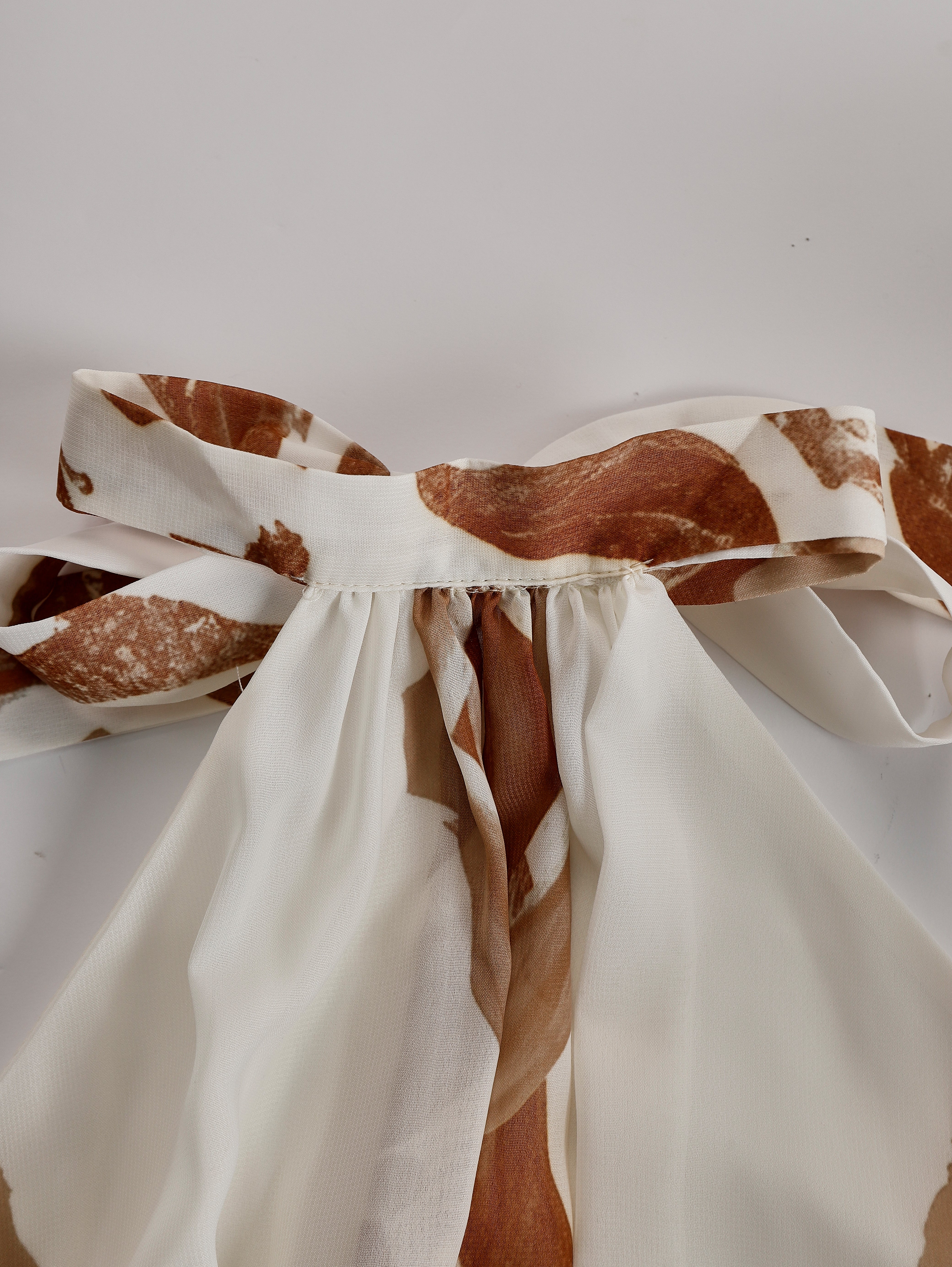 Anna-Berg | Off-White Chiffon Halter Neck Casual Dress