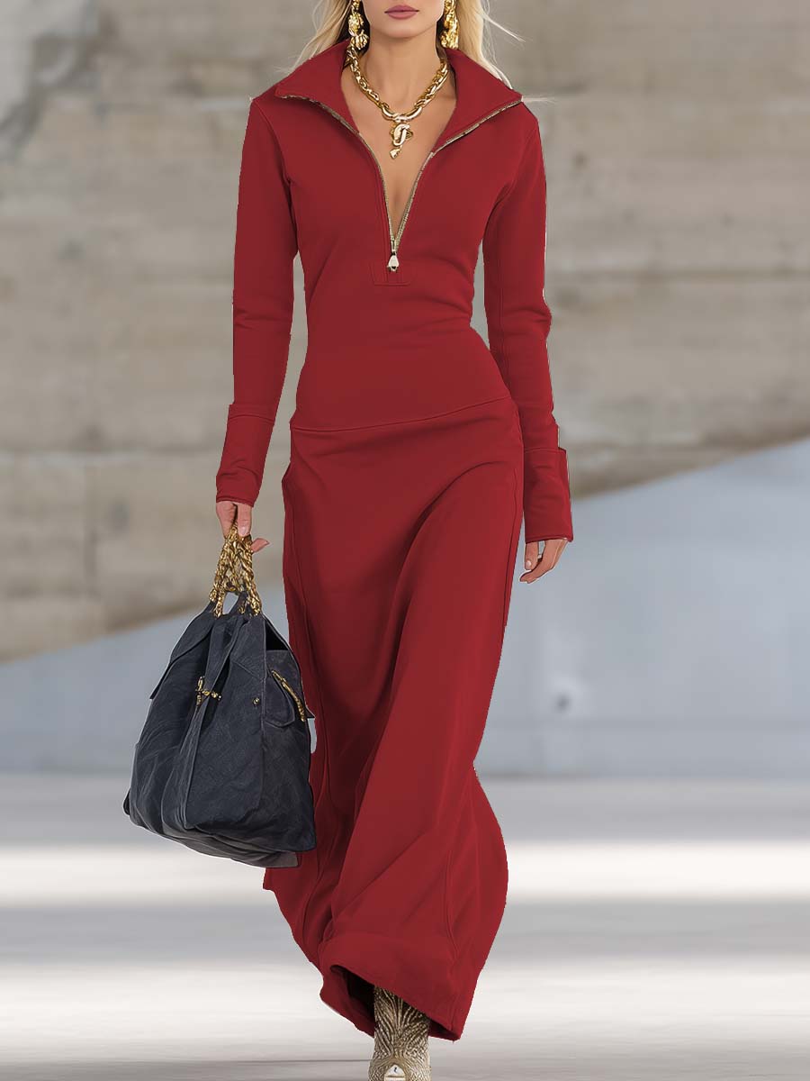 Anna-Berg | Pink V-Neck Evening Dress