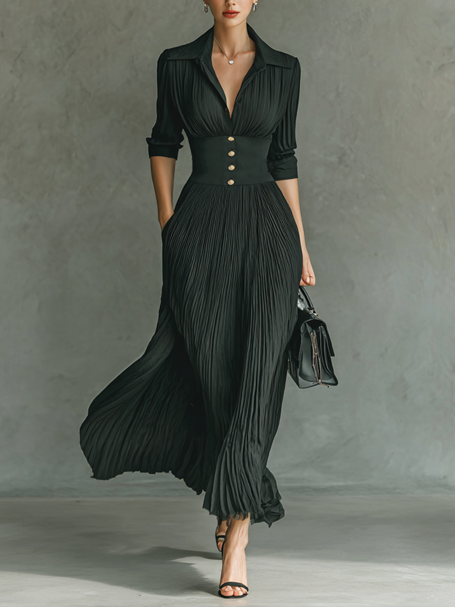 Anna-Berg | Pleated Dress