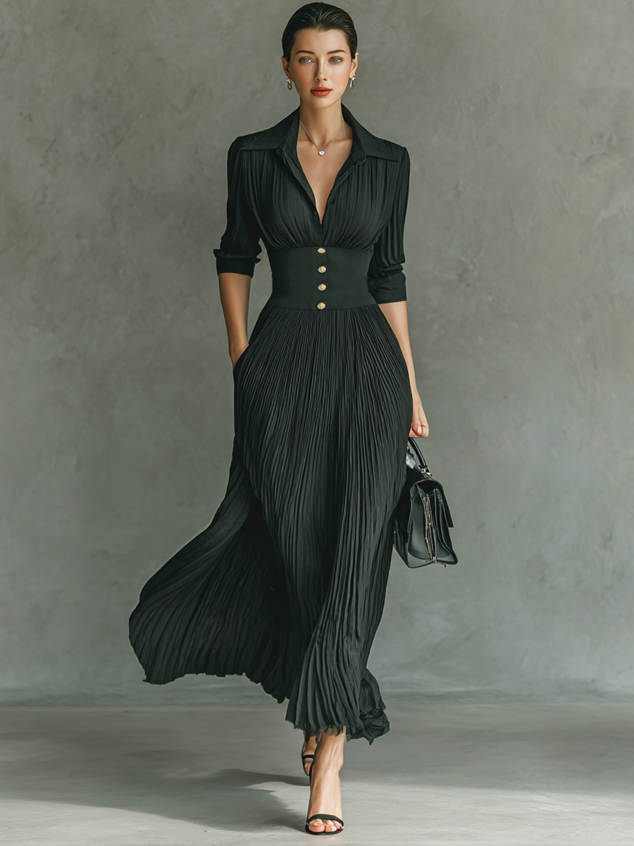 Anna-Berg | Pleated Dress