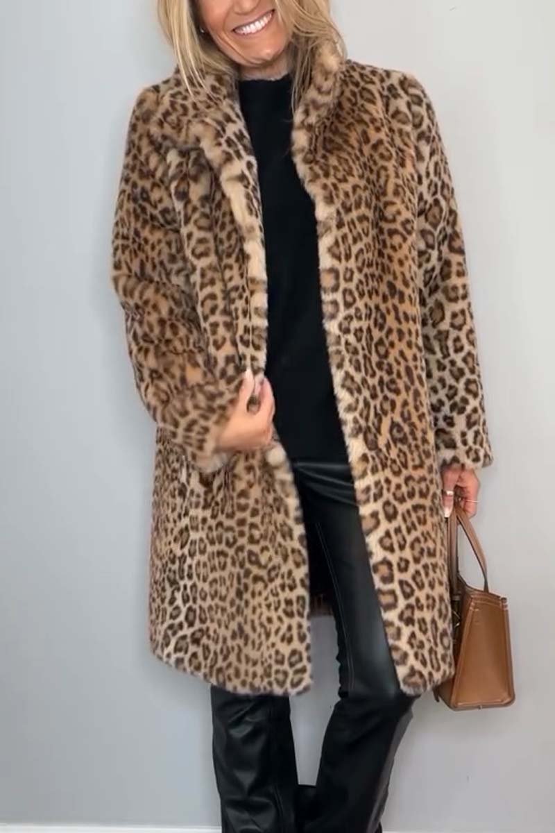 Anna-Berg | Winter Coat, Leopard Print