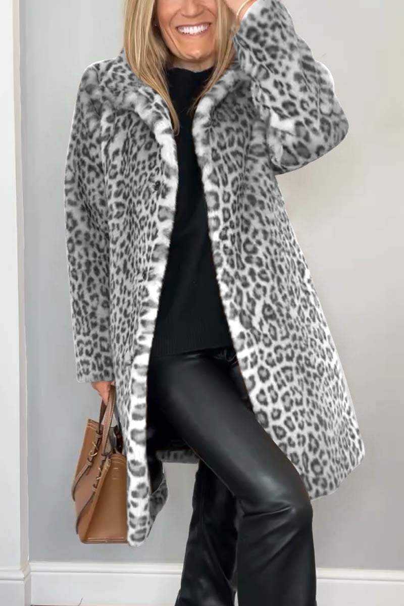 Anna-Berg | Winter Coat, Leopard Print