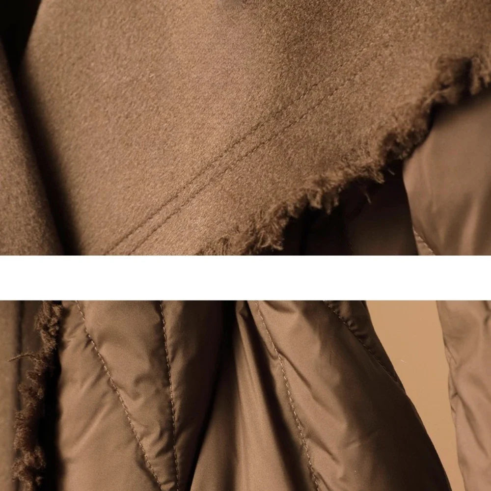 Anna-Berg | Down Coat with Wool Trim
