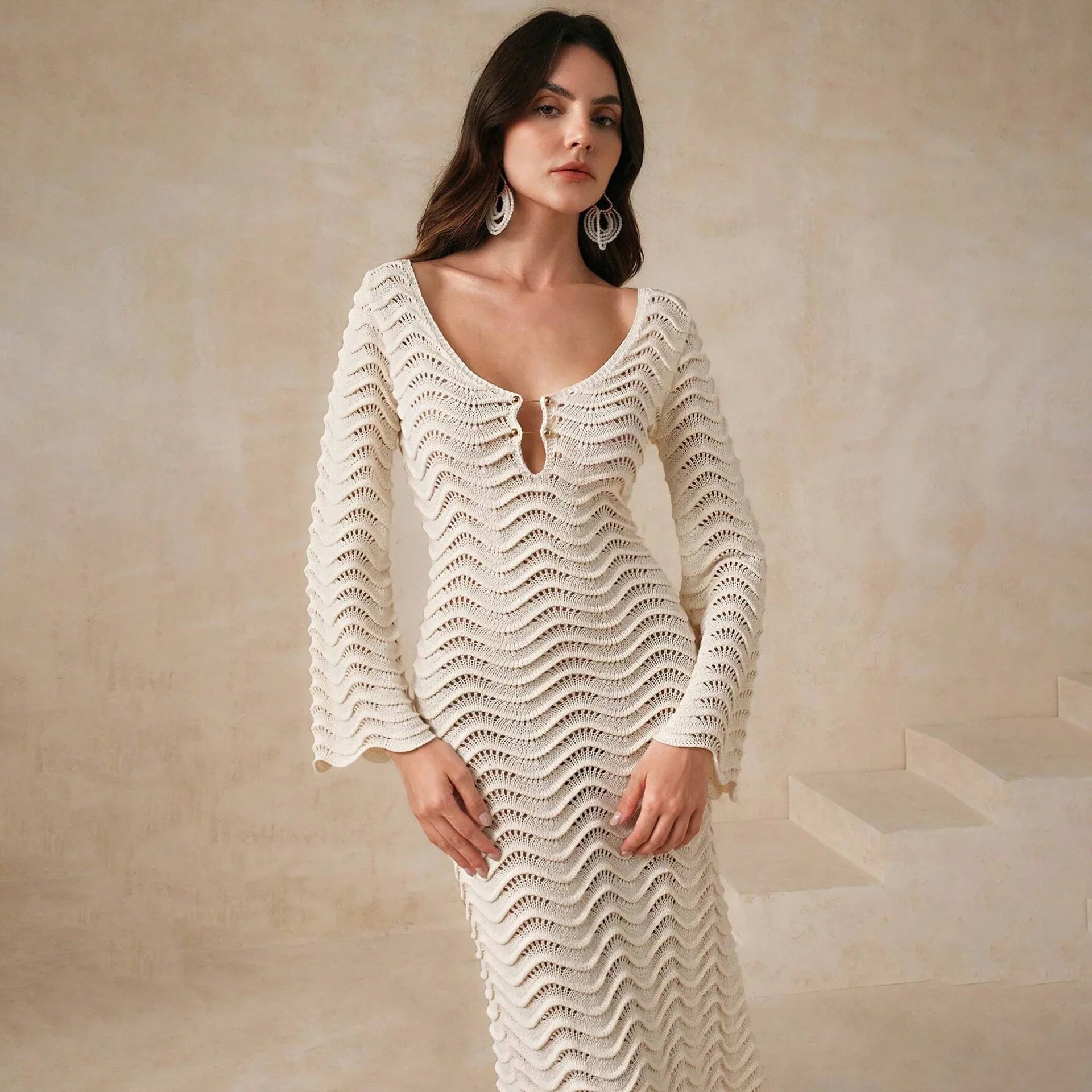 Anna-Berg | Open-Knit Dress