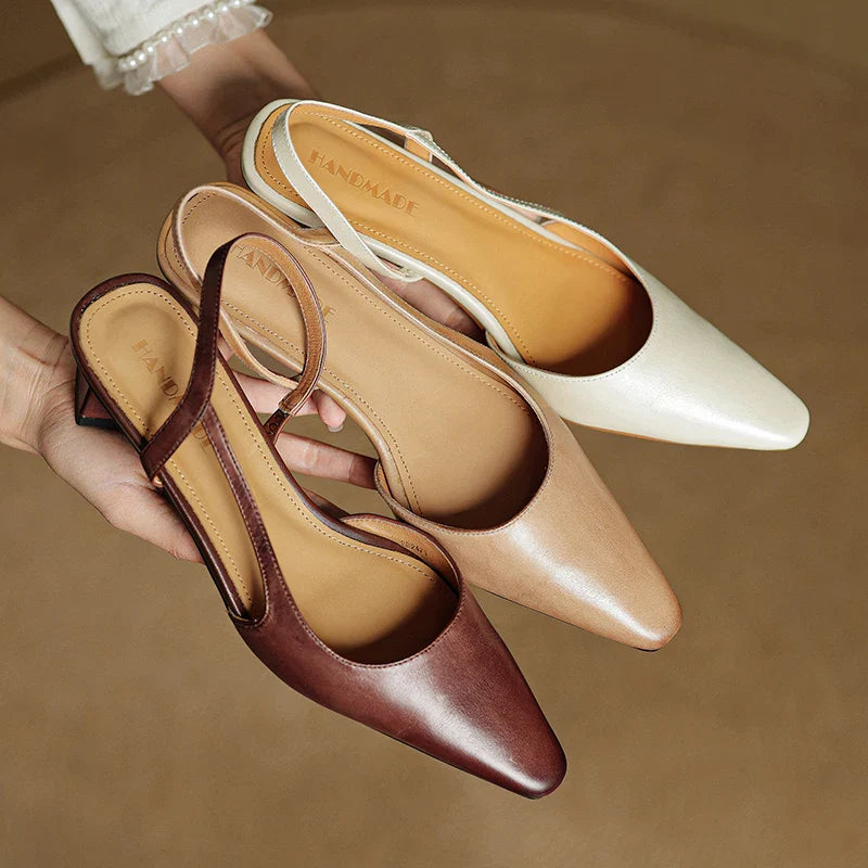 Anna-Berg | Leather Slingback Heels