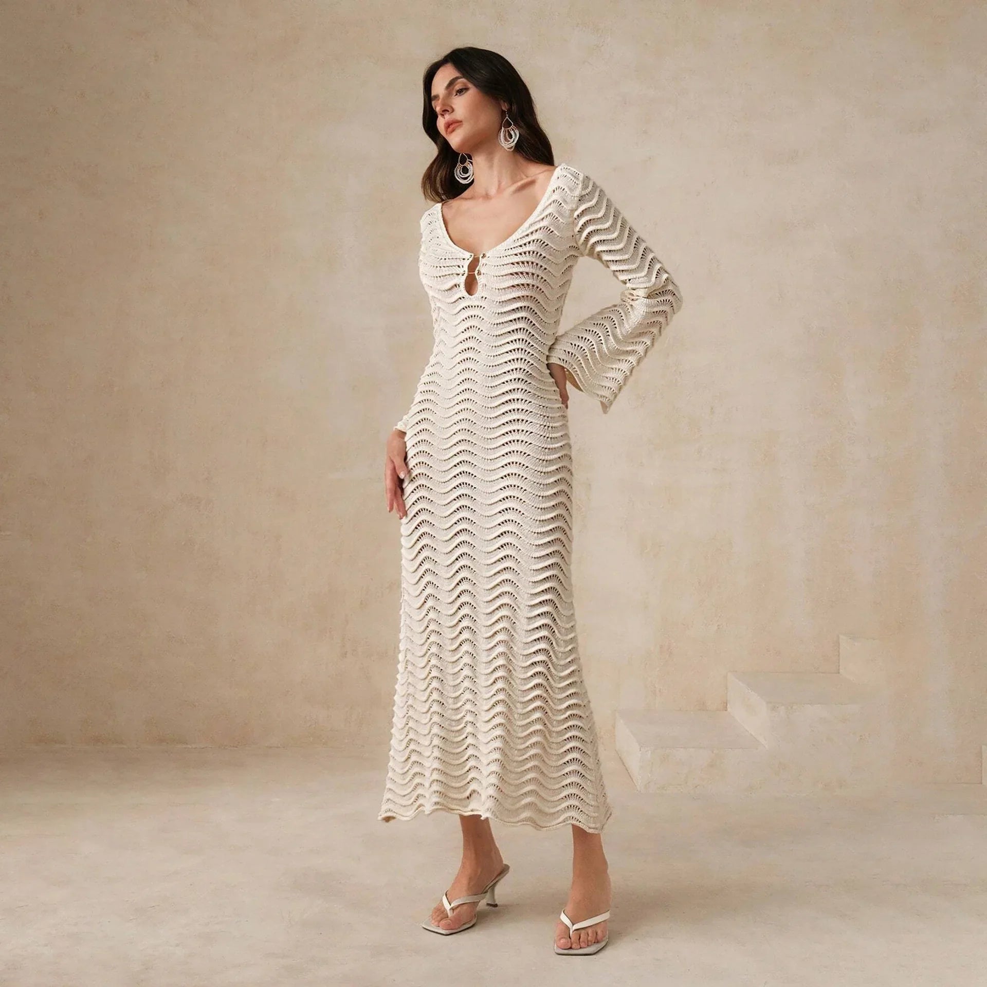Anna-Berg | Open-Knit Dress