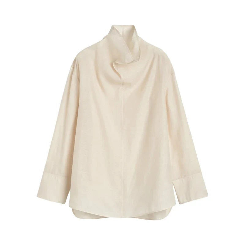 Anna-Berg | Natural Relaxed-Fit Linen Top