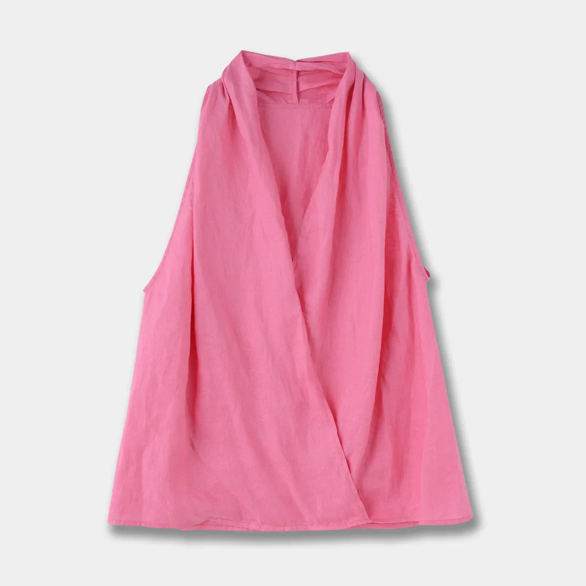 Anna-Berg | Natural Draped Linen Vest