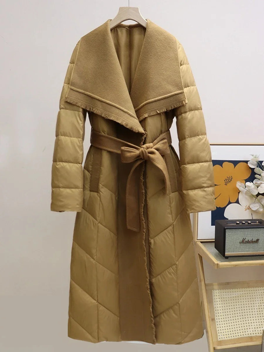 Anna-Berg | Down Coat with Wool Trim