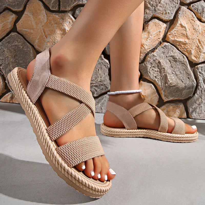 Anna-Berg | Leather Sandals with Ankle Strap