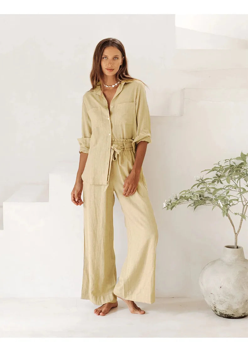 Anna-Berg | Oversized Patch-Pocket Linen Shirt