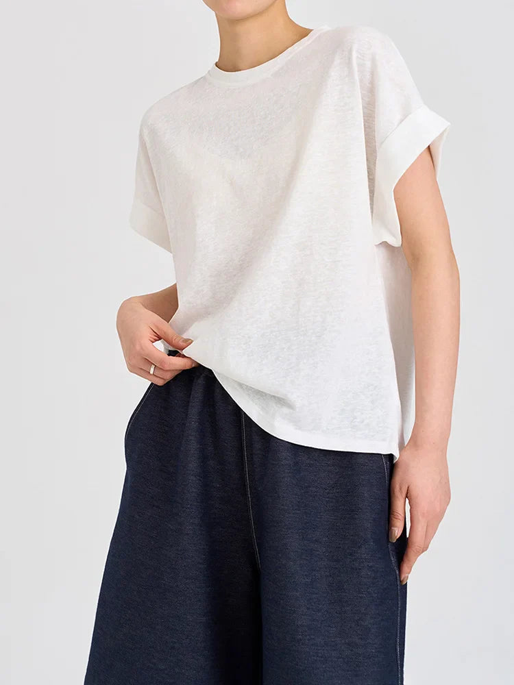 Anna-Berg | Rolled-Cuff Oversized Cotton Jersey Tee