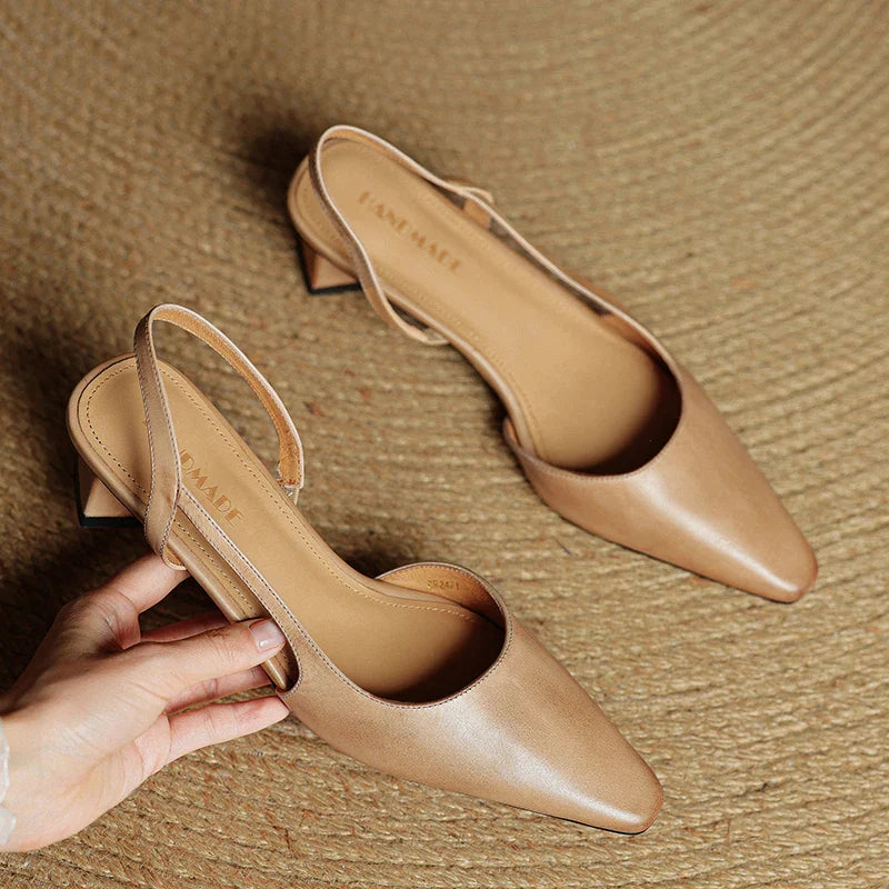 Anna-Berg | Leather Slingback Heels