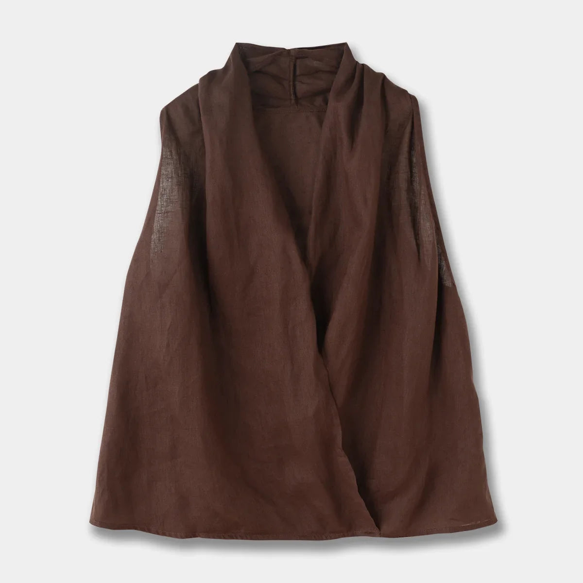 Anna-Berg | Natural Draped Linen Vest