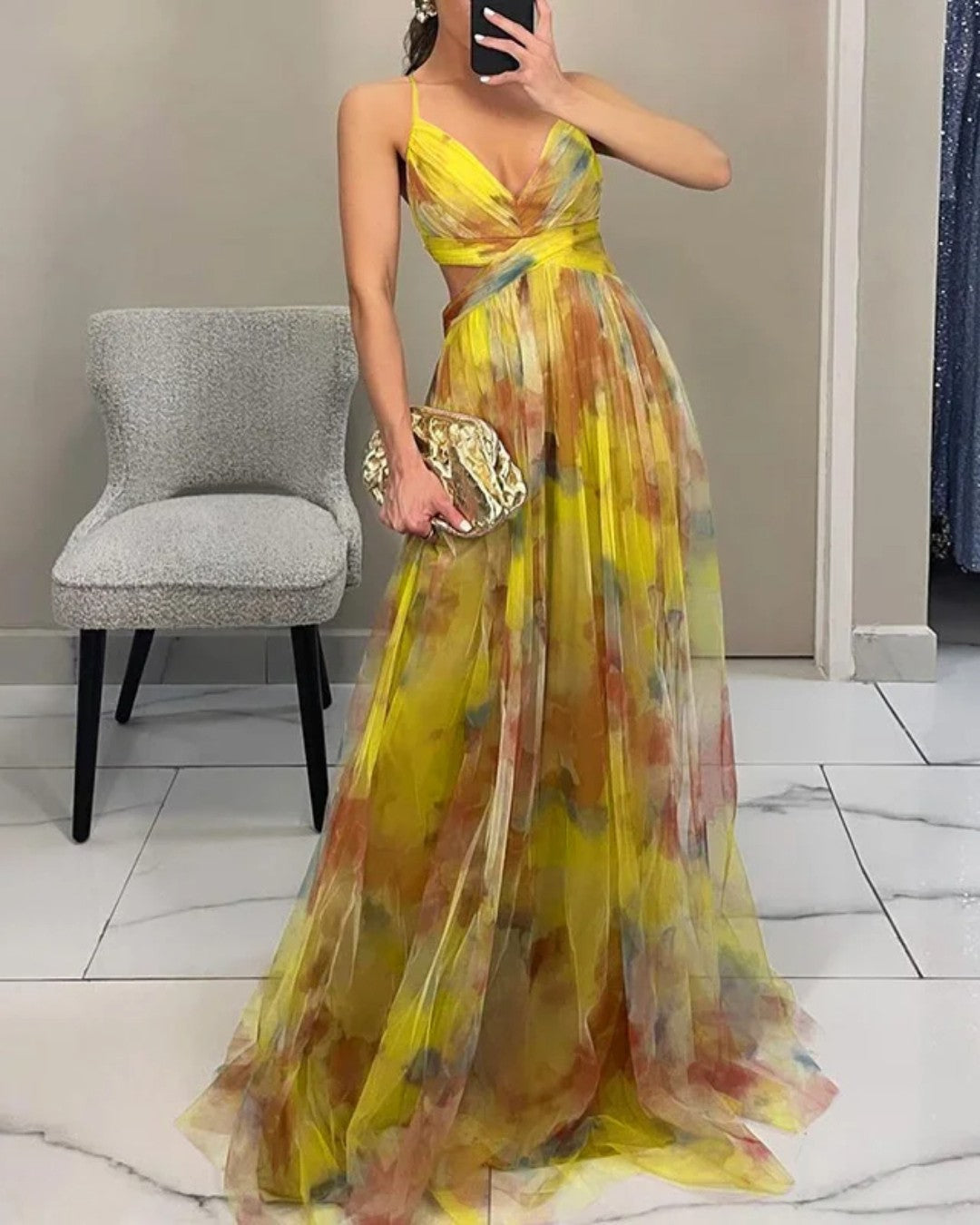 Anna-Berg | Elegant Giselle - Enchanting Maxi Dress With Floral Print