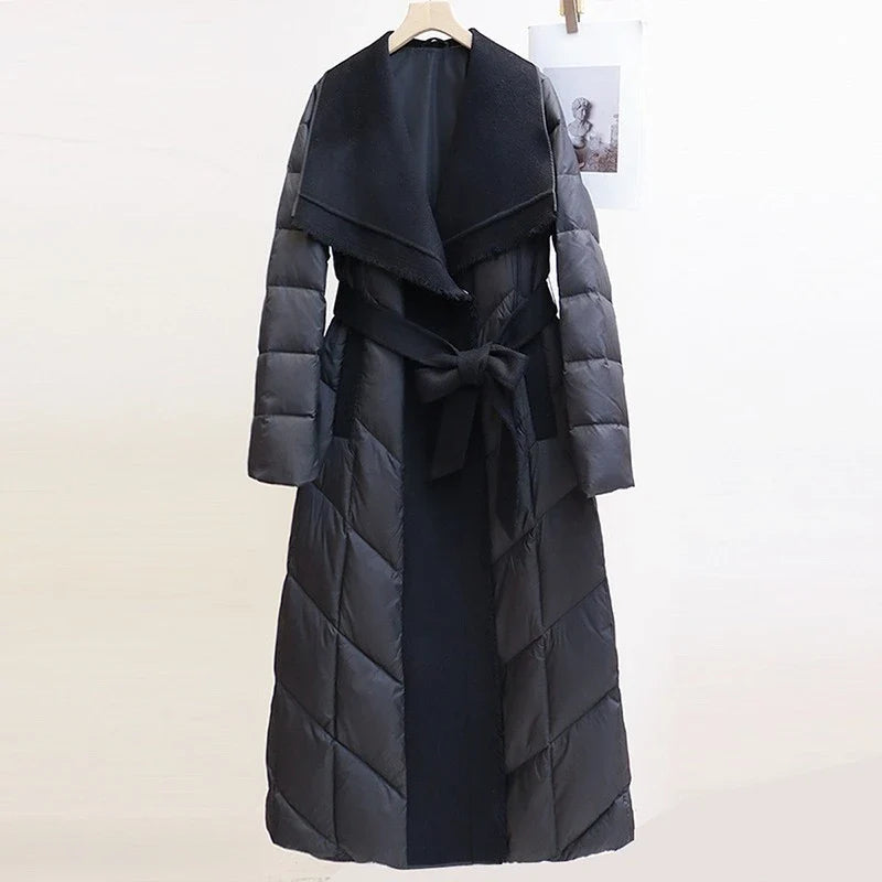 Anna-Berg | Down Coat with Wool Trim