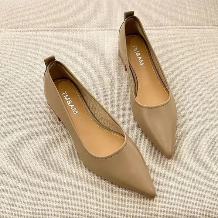 Anna-Berg | Elegant Pointed Toe Leather Pumps