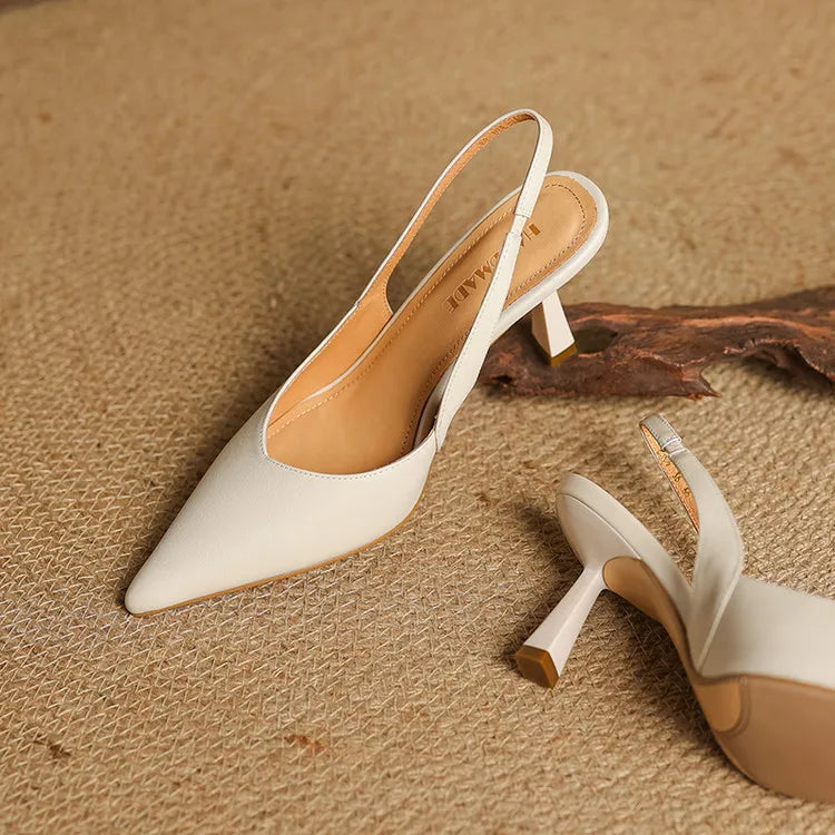 Anna-Berg | Leather Slingback Heels
