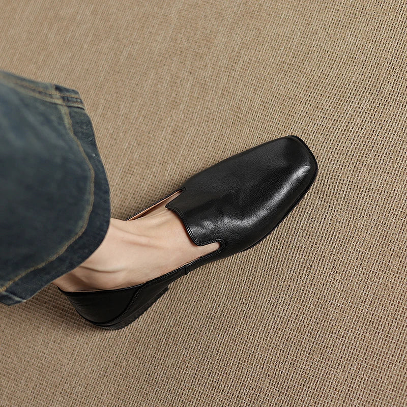 Anna-Berg | Black Leather Loafers