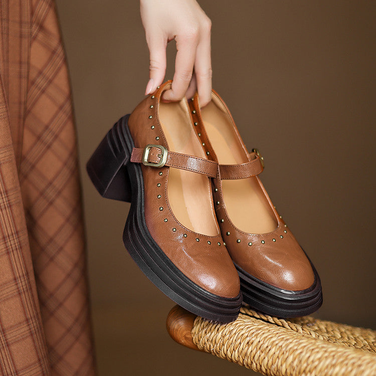 Anna-Berg | Genuine Leather Heels
